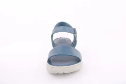 PETER ERIKSON Damen Sandale Leder Comfort- Fußbett blau, schwarz S13 231521