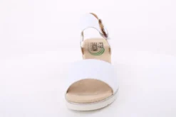 PETER ERIKSON Damen Sandalette Keilabsatz Zierschnalle weiß S14 20-14-C23006