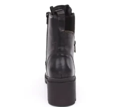 PETER ERIKSON Damen Schnürboots Stiefelette Leder Blockabsatz schwarz S23 ARIELA-GR-2316