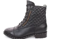 PETER ERIKSON Damen Schnürboots Leder Nietenbesatz Steppmuster schwarz S23 DORIS-2110-S