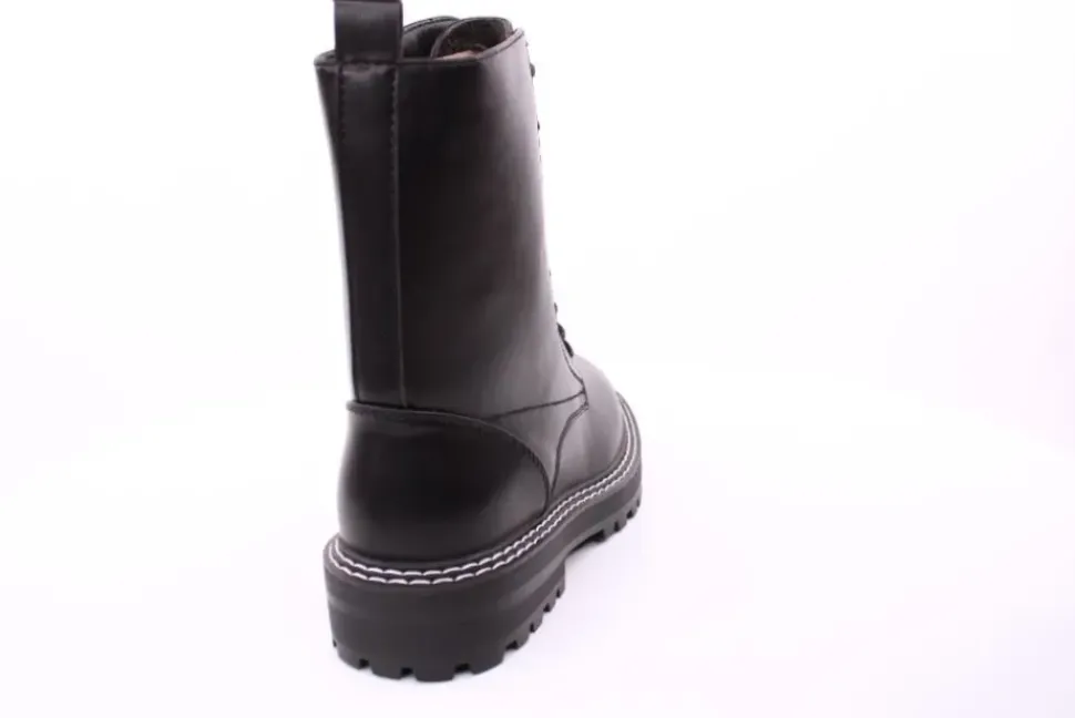 PETER ERIKSON Damen Schnürstiefel Schnürung und Reißverschluss in SCHWARZ mit Warmfutter 18650-Y22002