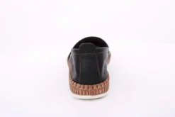 PETER ERIKSON Damen Slipper Leder Wechselfußbett weiß, blau, schwarz S14 241734