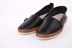 PETER ERIKSON Damen Slipper Leder Wechselfußbett weiß, blau, schwarz S14 241734