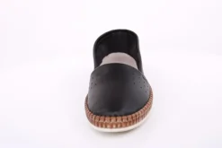 PETER ERIKSON Damen Slipper Leder Wechselfußbett weiß, blau, schwarz S14 241734
