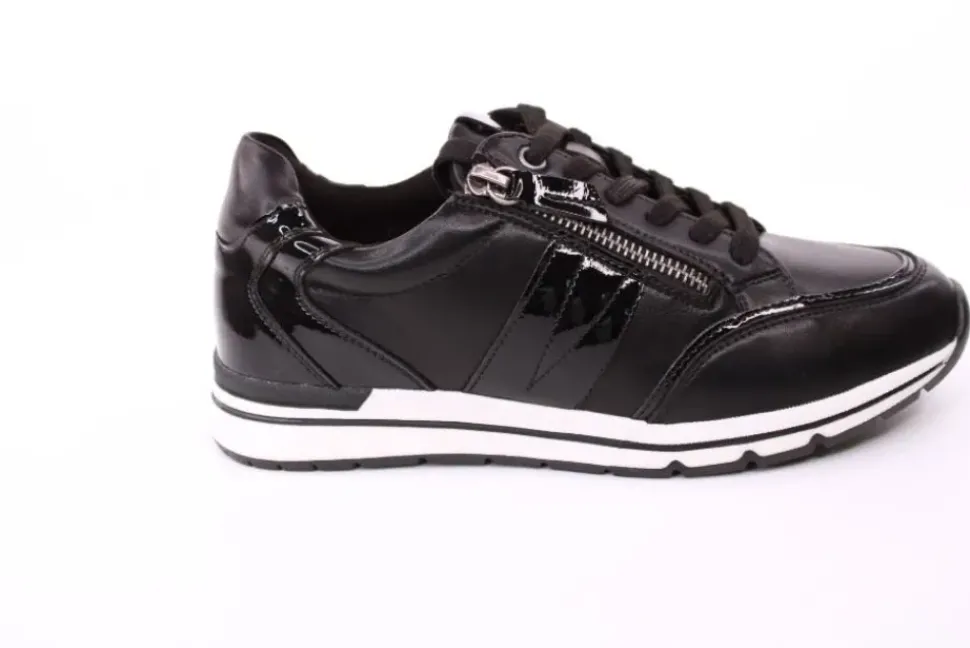 PETER ERIKSON Damen Sneaker in SCHWARZ Schnürung und Reißverschluss 3289-Y24005