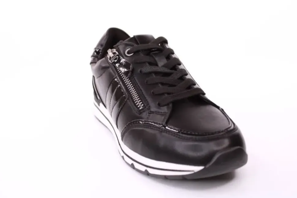 PETER ERIKSON Damen Sneaker in SCHWARZ Schnürung und Reißverschluss 3289-Y24005