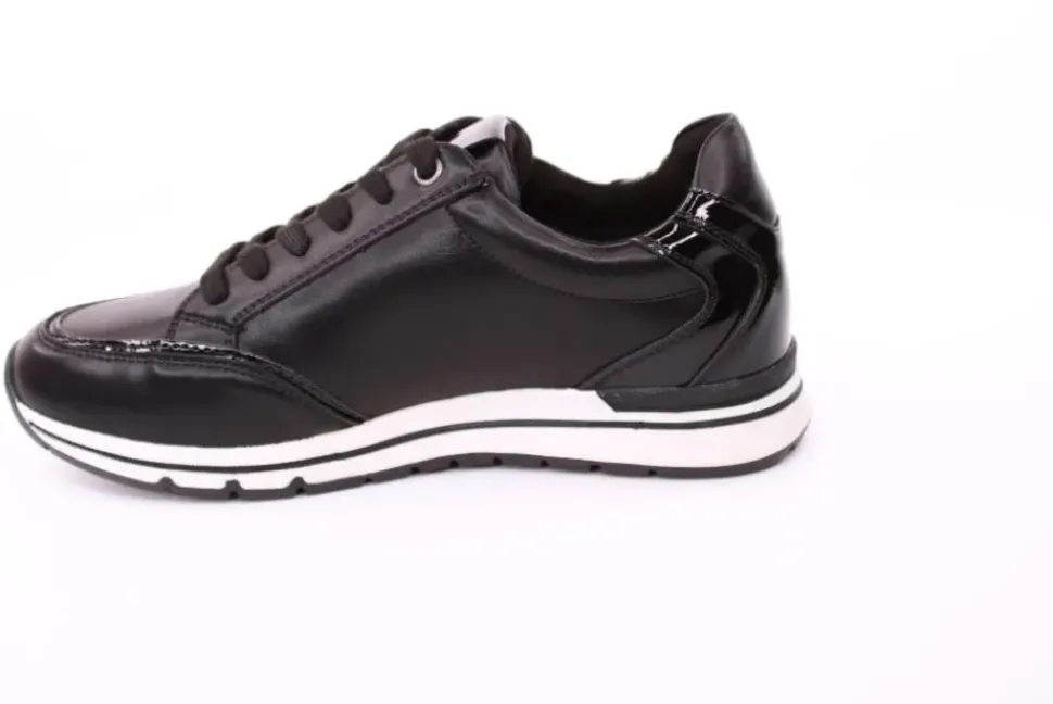 PETER ERIKSON Damen Sneaker in SCHWARZ Schnürung und Reißverschluss 3289-Y24005