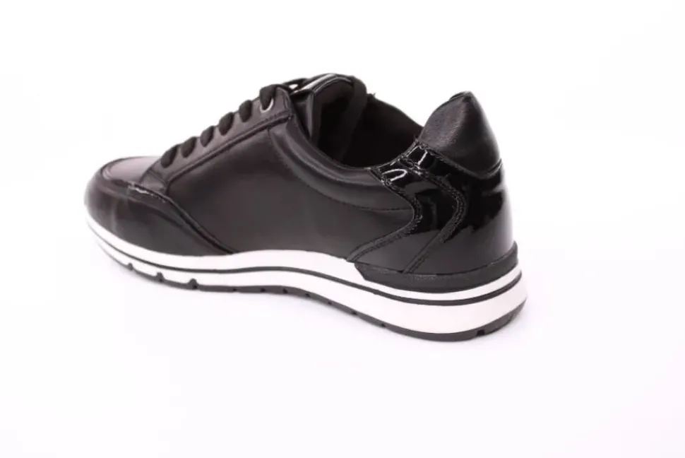 PETER ERIKSON Damen Sneaker in SCHWARZ Schnürung und Reißverschluss 3289-Y24005