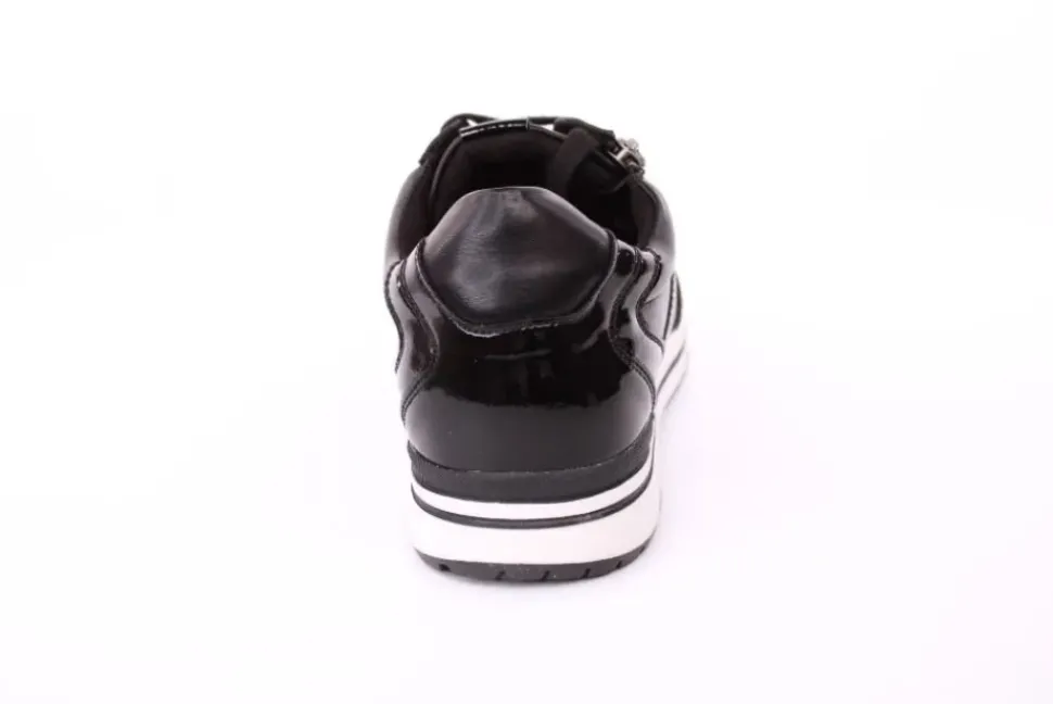 PETER ERIKSON Damen Sneaker in SCHWARZ Schnürung und Reißverschluss 3289-Y24005