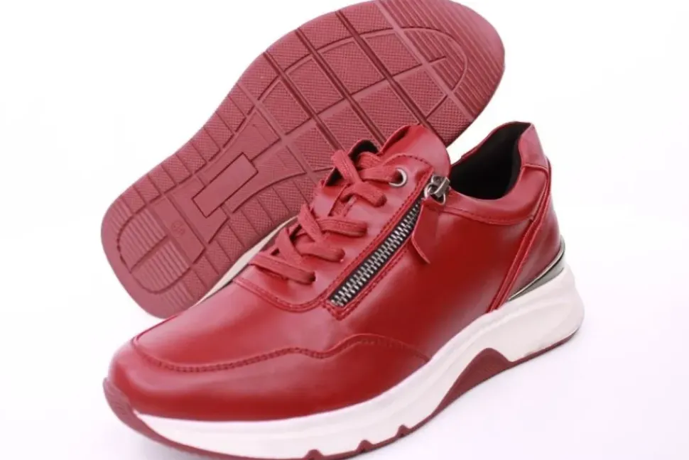 PETER ERIKSON Damen Sneaker in ROT Schnürung und Reißverschluss 3307-C23001