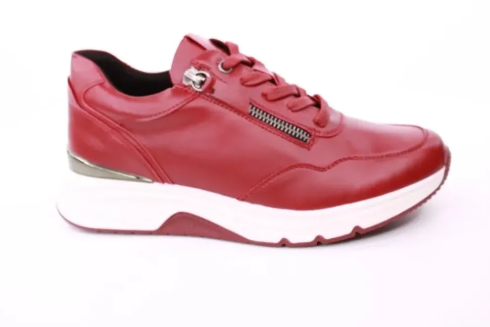 PETER ERIKSON Damen Sneaker in ROT Schnürung und Reißverschluss 3307-C23001