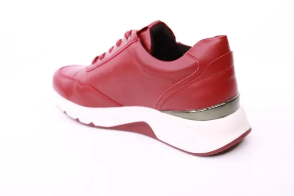 PETER ERIKSON Damen Sneaker in ROT Schnürung und Reißverschluss 3307-C23001