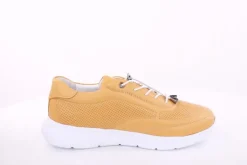 PETER ERIKSON Damen Sneaker Leder Wechsel- Fußbett gelb, grau S13 231508