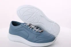 PETER ERIKSON Damen Sneaker Leder Wechsel- Fußbett blau, weiß S14 241861