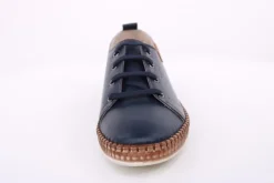 PETER ERIKSON Damen Sneaker Leder Wechselfußbett weiß, blau S14 241735