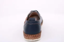 PETER ERIKSON Damen Sneaker Leder Wechselfußbett weiß, blau S14 241735