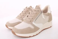 PETER ERIKSON Damen Sneaker Wechselfußbett Materialmix beige S14 12806-Y23017