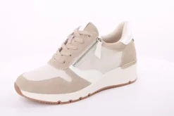 PETER ERIKSON Damen Sneaker Wechselfußbett Materialmix beige S14 12806-Y23017
