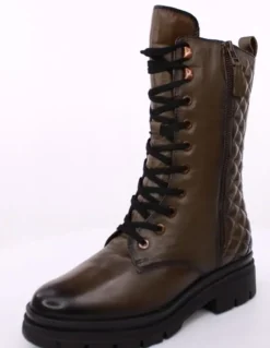 PETER ERIKSON Damen Stiefel Schnürstiefel Leder grün S23 LANA-2331