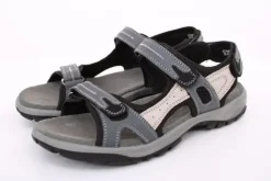 PETER ERIKSON Damen Trekkingsandale Leder grau, beige S14 MANDY-720