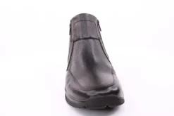 PETER ERIKSON Herren Leder Boot doppel Reißverschluss einfacher Einstieg SCHWARZ Warmfutter DN-02