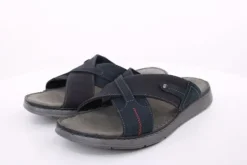PETER ERIKSON Herren Pantolette Leder blau S14 Thar-03