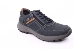 PETER ERIKSON Herren Schnürhalbschuh Leder Extraweit Reißverschluss DENIMNOUGAT Warmfutter SX-09 TEX