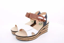 PETER ERIKSON Sandalette Keilabsatz Zierschnalle beige S14 23007-23010