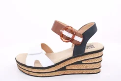 PETER ERIKSON Sandalette Keilabsatz Zierschnalle beige S14 23007-23010