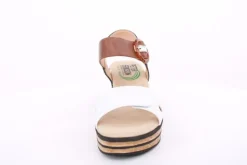 PETER ERIKSON Sandalette Keilabsatz Zierschnalle beige S14 23007-23010