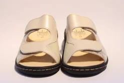 Portina Bequempantolette Wechselfußbett komplett Leder beige  10302