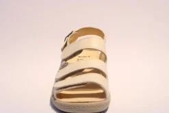 Portina Bequemsandale Wechselfußbett komplett Leder beige 10502