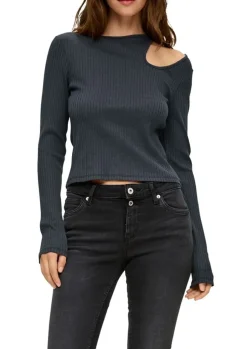 QS by S.Oliver Longsleeve aus Baumwollstretch S23 2135411