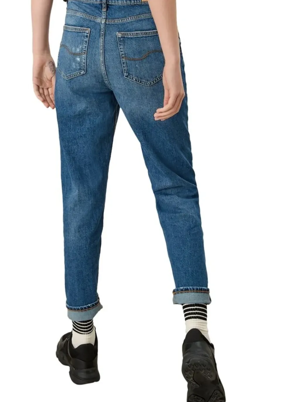 QS designed by 7/8 Jeans destroyed Details relaxed Fit blau S12 2115844