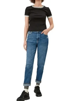 QS designed by 7/8 Jeans destroyed Details relaxed Fit blau S12 2115844