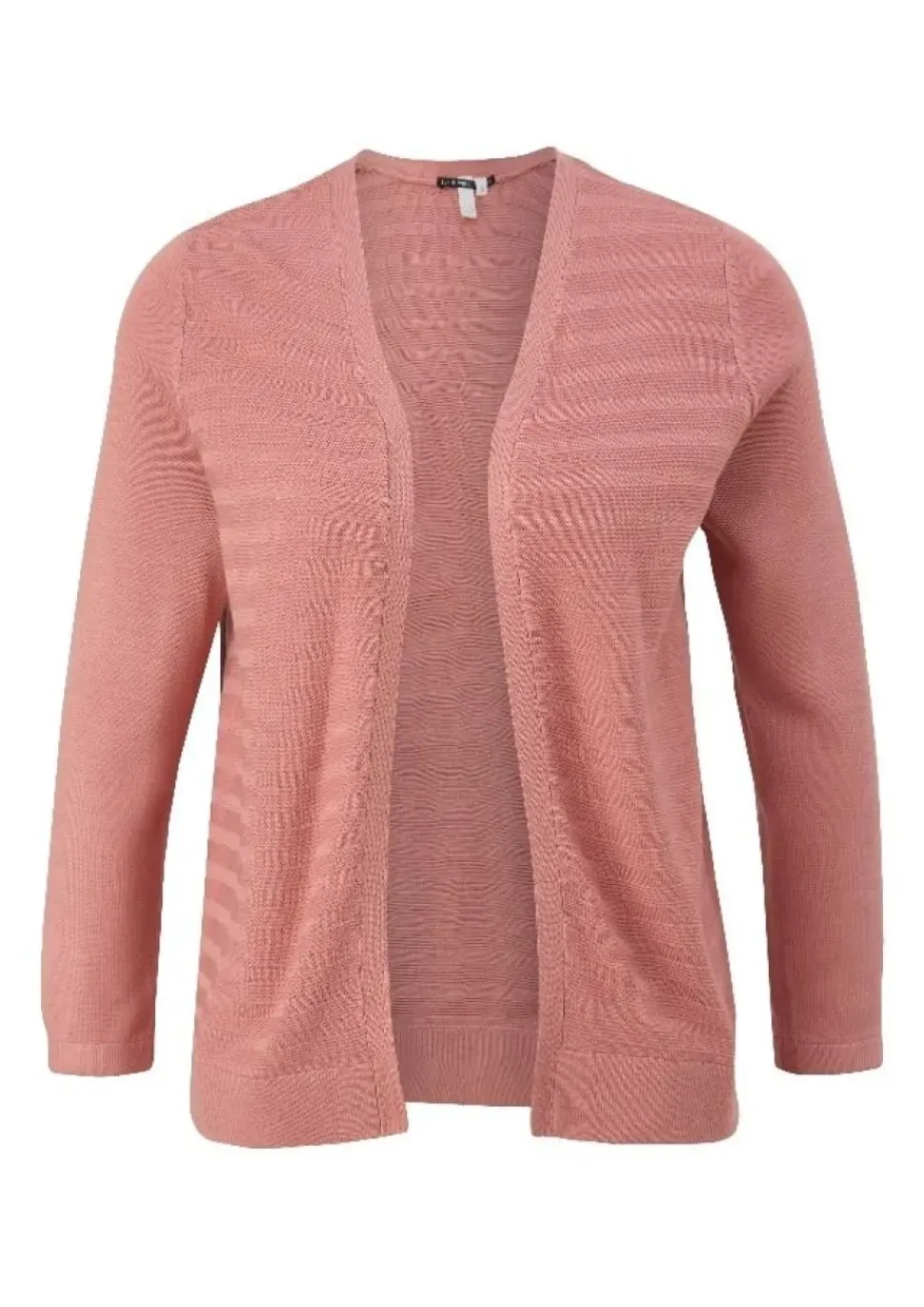 Qs designed by leichter Cardigan mit Strickmuster orange, lila, schwarz S13 2125101