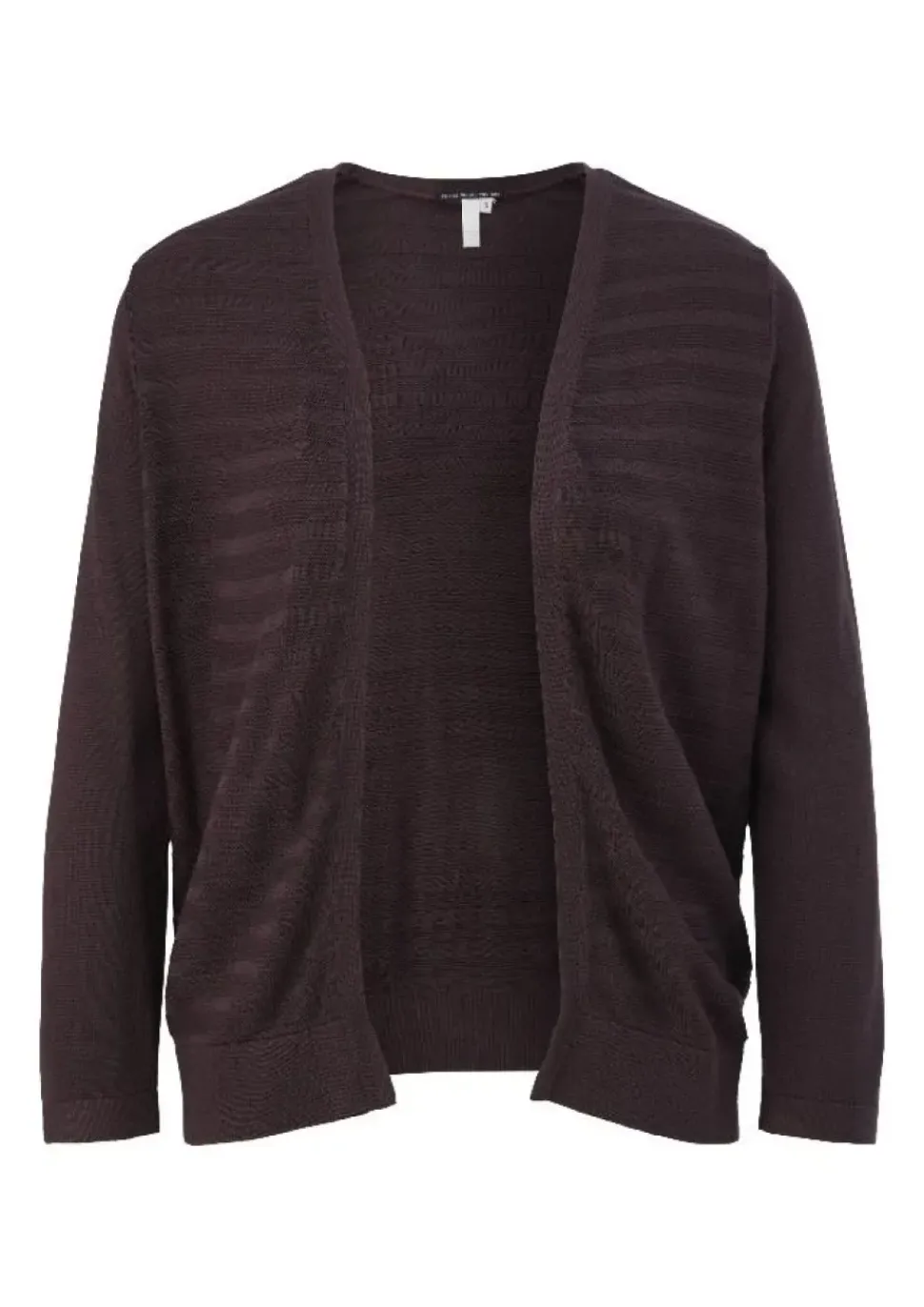 Qs designed by leichter Cardigan mit Strickmuster orange, lila, schwarz S13 2125101