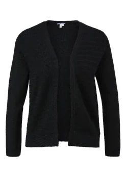 Qs designed by leichter Cardigan mit Strickmuster orange, lila, schwarz S13 2125101