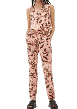 QS designed by Loose: Hose mit Allover-Print orange S13  2131199