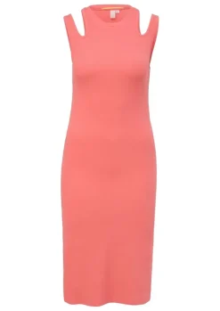 QS designed by Rippstrick-Kleid mit Cut Outs koralle S13 2130915