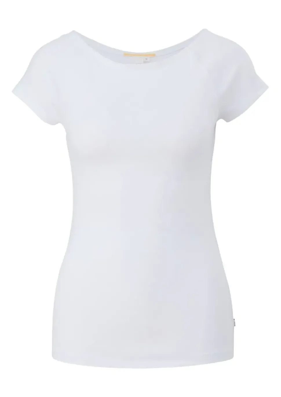 QS designed by Shirt aus Baumwollstretch weiß, orange, schwarz S13 2131449