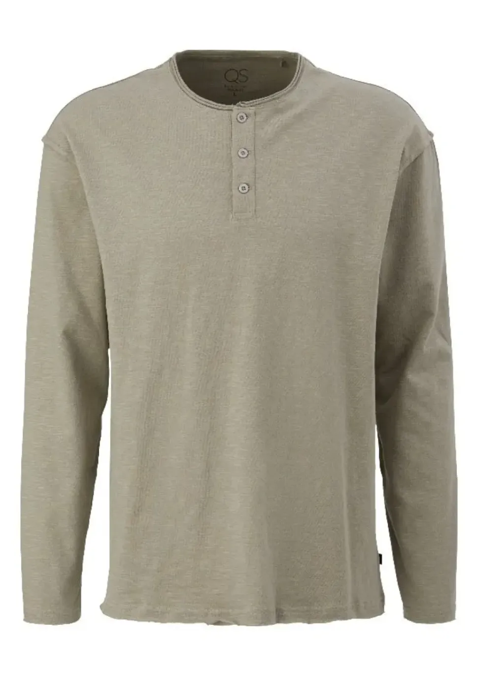 QS designed by Shirt in Flammgarnstruktur braun, schwarz S22 2124127