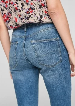 QS designed by Skinny Jeans Knopfleiste  blau 2062809