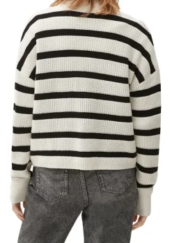 QS designed by Strickjacke im Relaxed Fit weiß S13 2127115