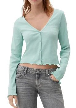 QS designed by T-Shirt mit Babylock-Saum S13 2132899