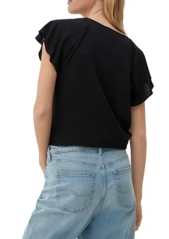 QS designed by Viskosebluse mit V-Ausschnitt S13 2132616
