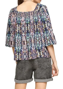 QS designed by Viskosebluse Muster rosa 2100015