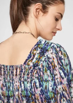 QS designed by Viskosebluse Muster rosa 2100015