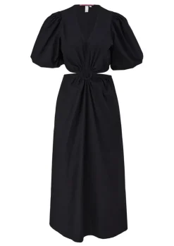 QS designed by Zweiteiliges Popeline-Kleid schwarz S13 2126833