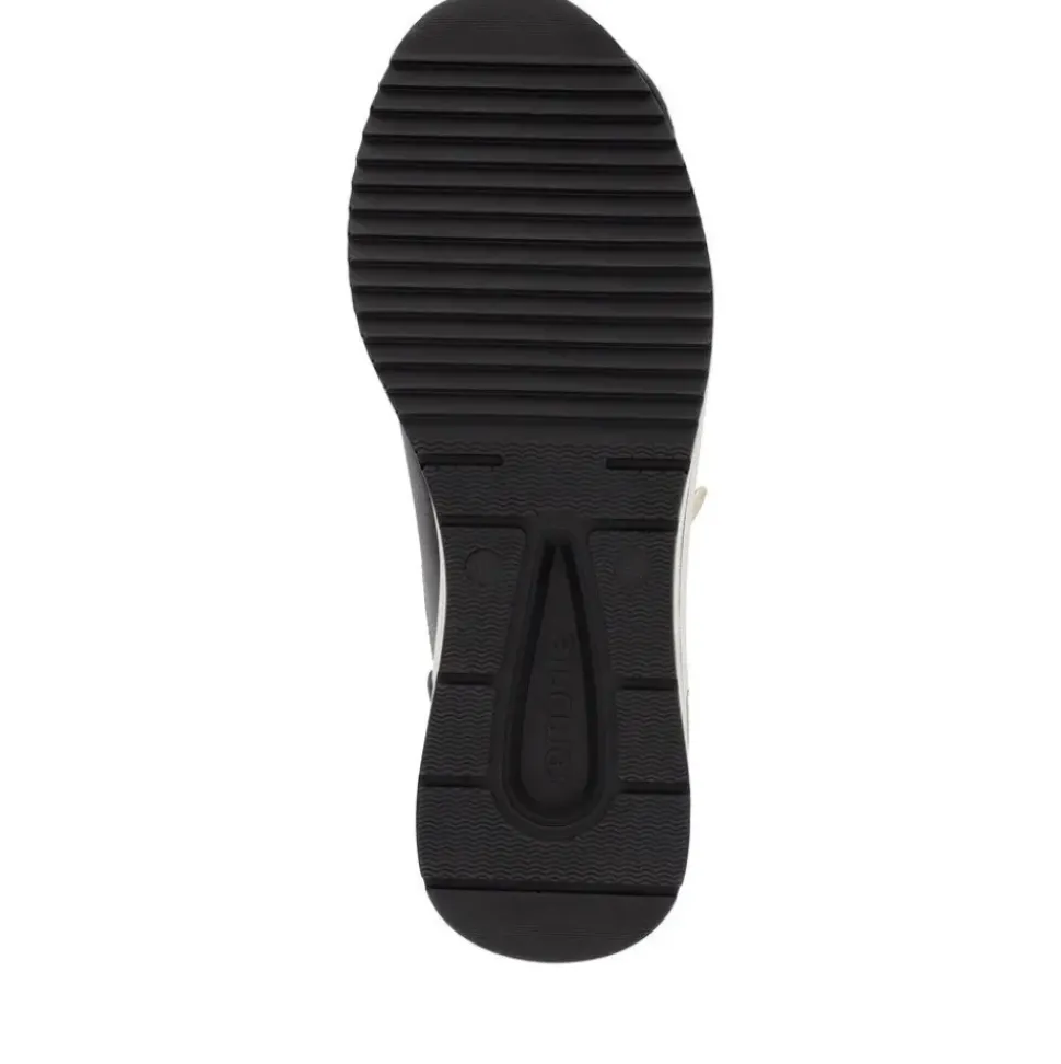Remonte by ELLE Damen Sneaker Leder Wechselfußbett Keilabsatz schwarz S23 D0T03-01